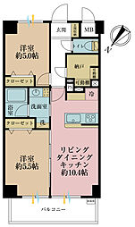 藤和シティコープ三鷹 2LDKの間取図画像
