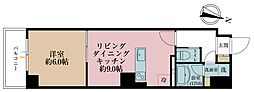 藤和ハイタウン新宿 1LDKの間取図画像