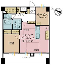 ウィズウィース渋谷神南・N 1SLDKの間取図画像