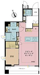 ラ・ヴォーグ南青山 1LDKの間取図画像