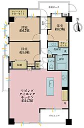 ロイヤルステージ井草 3LDKの間取図画像