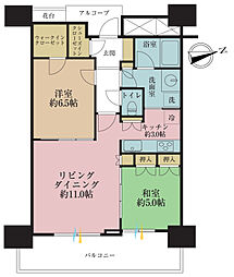 ブリリアタワー品川シーサイド 2LDKの間取図画像