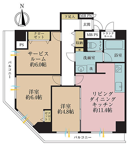 3LDK 間取り
