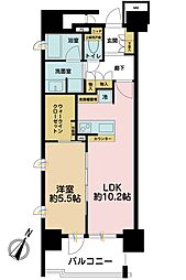 サンクレイドル千代田岩本町 1LDKの間取図画像