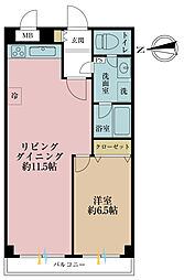 サンハイツ千田 1LDKの間取図画像