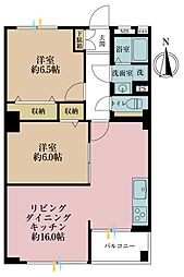 北砂四丁目住宅 2LDKの間取図画像