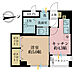 間取り：1K、専有面積29.01m2、バルコニー面積2.2m2