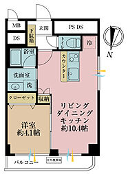 久我山マンション 1LDKの間取図画像