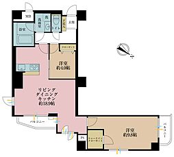 フロール巣鴨 2LDKの間取図画像