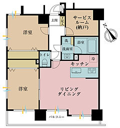 モナーク根岸 2SLDKの間取図画像