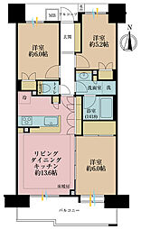 プラウド錦糸公園 3LDKの間取図画像