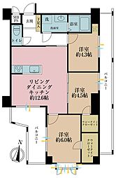ライオンズマンション平和台第3 3LDKの間取図画像