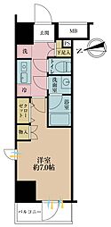 LIVCITY日暮里 ワンルームの間取図画像