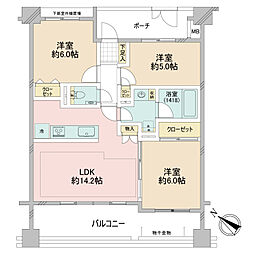 間取図画像 3LDK