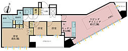 勝どきザ・タワー 3LDKの間取図画像