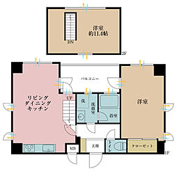 メルビ・ケイ 2LDKの間取図画像