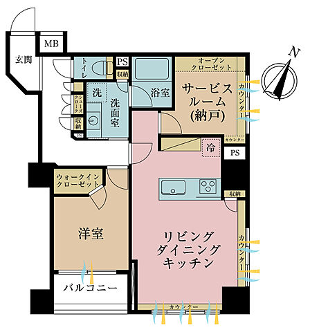 2LDK 間取り