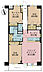 間取り：2LDK+S（納戸）、専有面積74.75m2、バルコニー面積9.1m2
