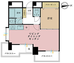 朝日湯島マンション 1LDKの間取図画像