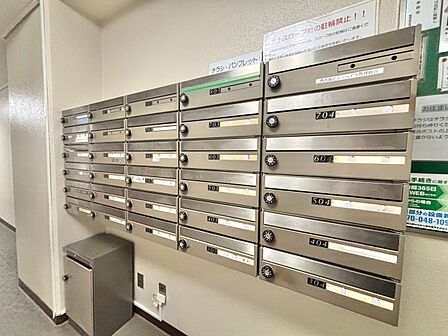 郵便受けも、きちんと管理されています。