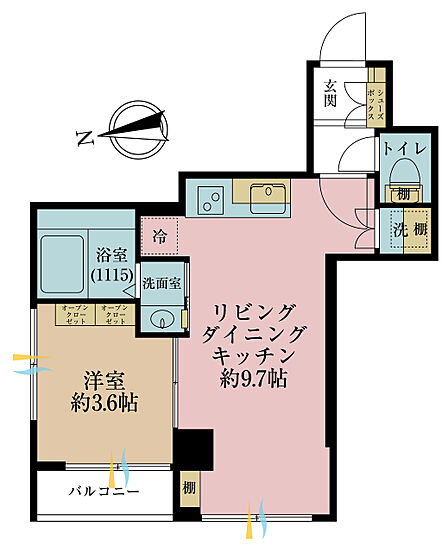 1LDK 間取り