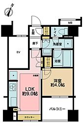 BELISTA横浜弐番館 1LDKの間取図画像