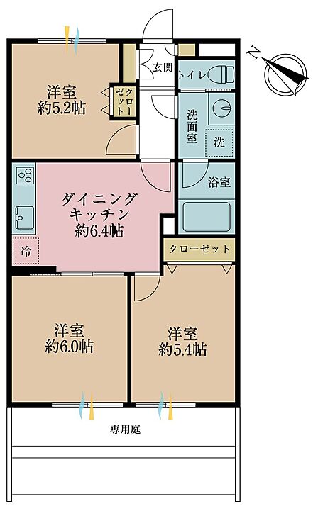 3DK 間取り