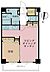 間取り：1LDK、専有面積50.82m2、バルコニー面積6.14m2