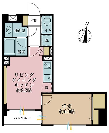 1LDK 間取り