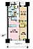 間取り：1LDK、専有面積56.6m2、バルコニー面積10.64m2