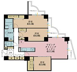 ザ・ガーデンタワーズサンセットタワー 3LDKの間取図画像