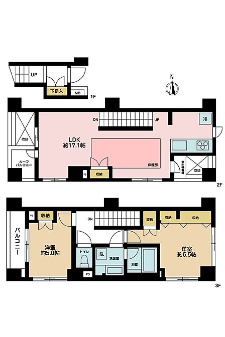2LDK 間取り
