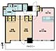 間取り：2LDK、専有面積60.76m2、バルコニー面積16.94m2