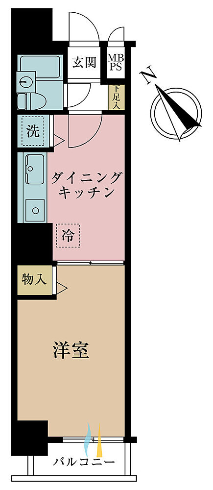 1DK 間取り