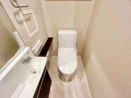 清潔感の高いお手洗い。