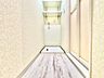 洗面：十分な広さの脱衣所。