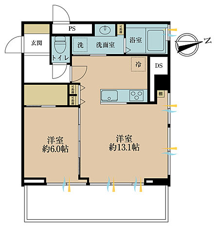 1LDK 間取り