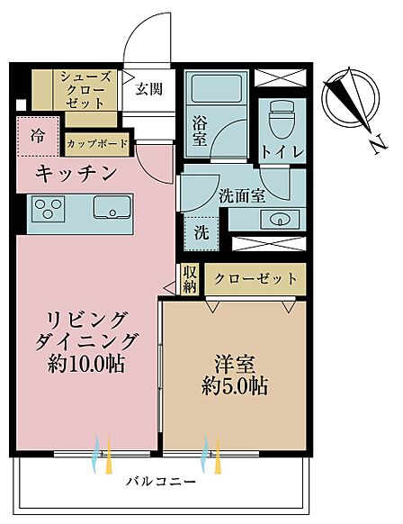 1LDK 間取り