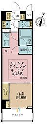 ライオンズクオーレ池袋ソシア 1LDKの間取図画像