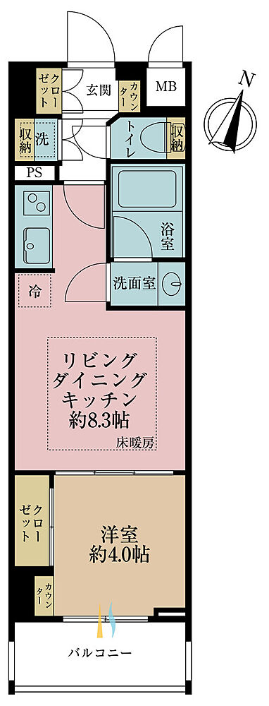 1LDK 間取り