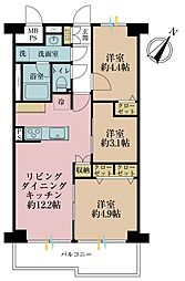 ソフトタウン晴海 3LDKの間取図画像