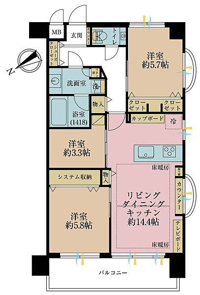 間取りを拡大表示