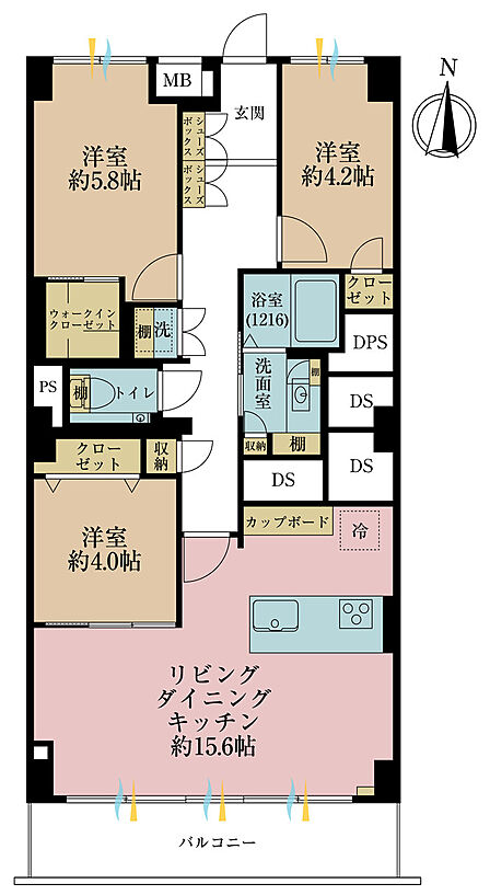 3LDK 間取り