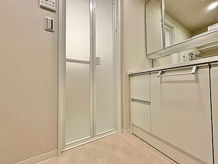 十分な広さの脱衣所。