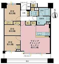 ブロードアベニュー国分寺 3LDKの間取図画像