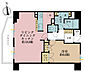 間取り：1LDK、専有面積61.57m2、バルコニー面積7.32m2