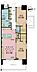 間取り：2LDK、専有面積55.76m2、バルコニー面積13.65m2