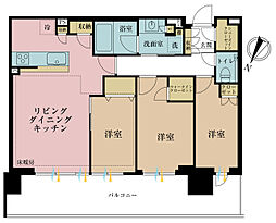 シティタワーズ東京ベイセントラルタワー 3LDKの間取図画像