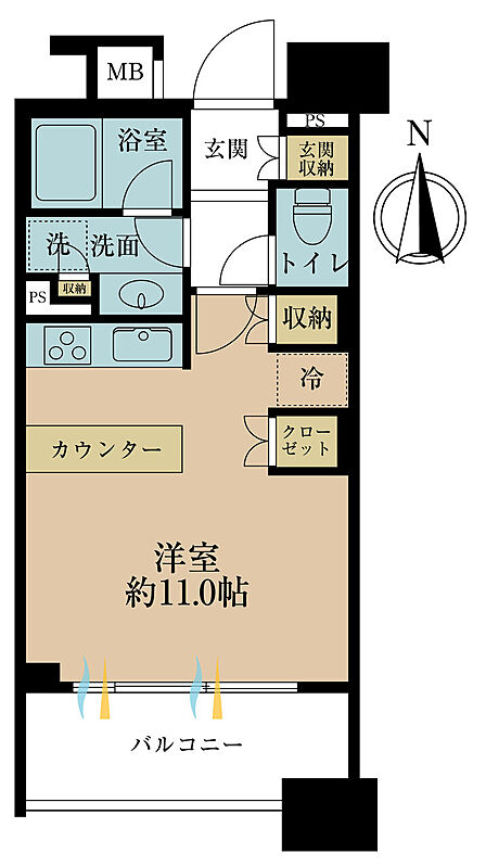 1R 間取り