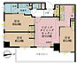 間取り：3LDK、専有面積61.83m2、バルコニー面積15.21m2
